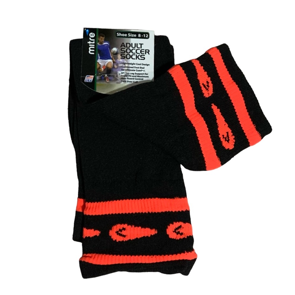 NWT Mitre Adult Soccer Socks Shoe Size 8-12